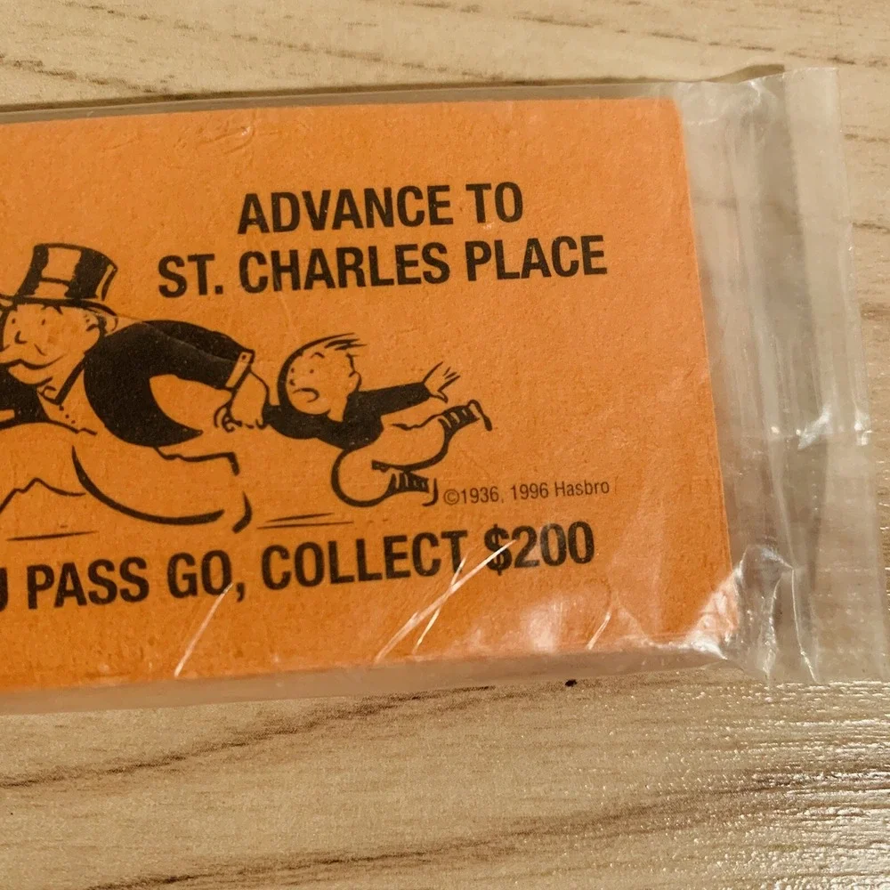 Vintage 1996 Monopoly Chance Card Pack Sealed & Unused - Picture 3 of 4